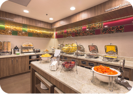 Hotel breakfast area